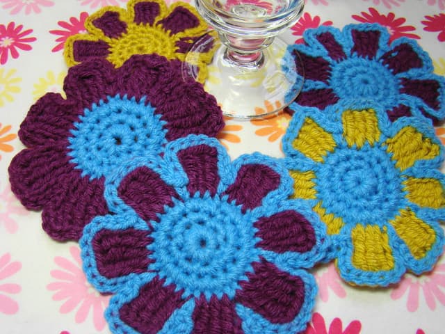 Mini Sunflower Coaster Set